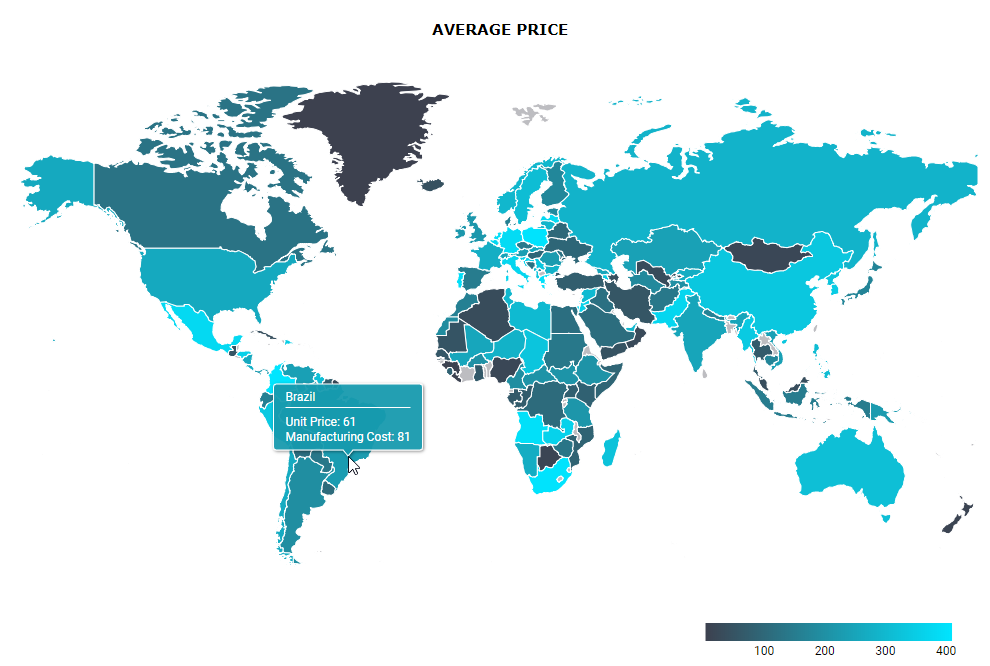 Filled Maps - Average price