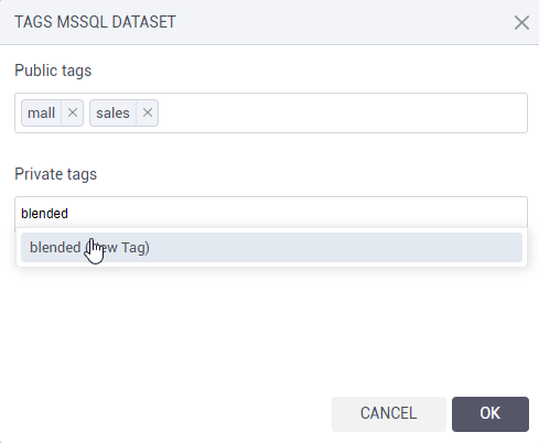 Datasets tags