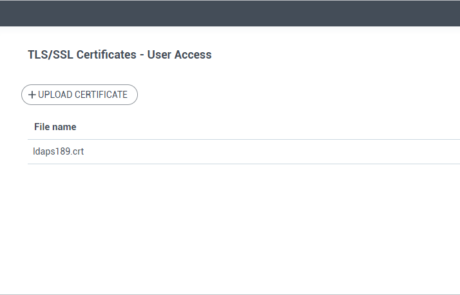 Upload TLS-SSL certificates for secure LDAP connections