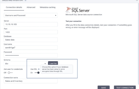 SSL Connectivity Support for PostgreSQL, SQL Server, and MySQL Databases
